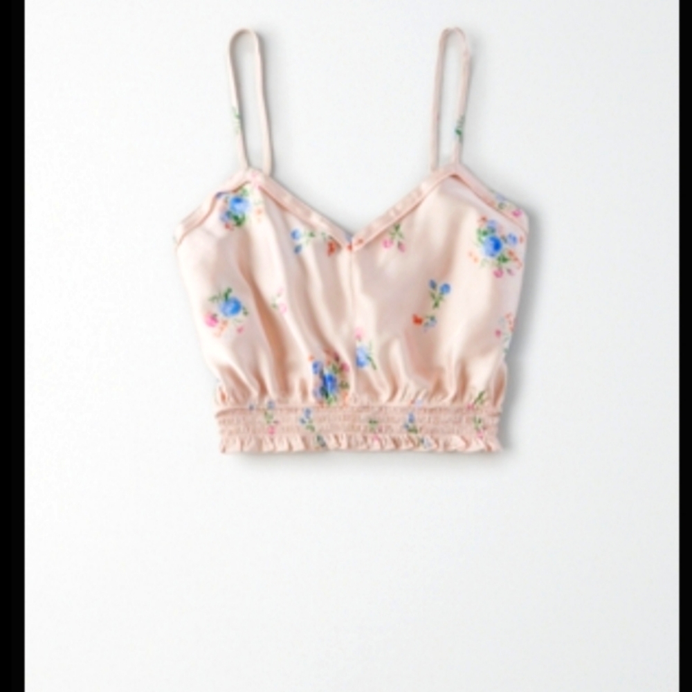 Blush Pink Silky Crop Top
